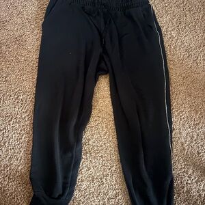Black Jogger Pants with sparkle strip down the leg